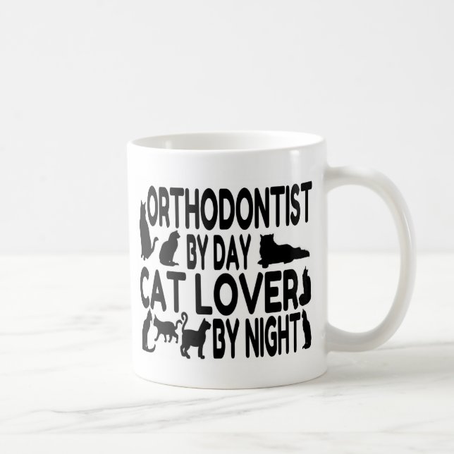 Caneca De Café Ortodontista Cat Lover (Direita)