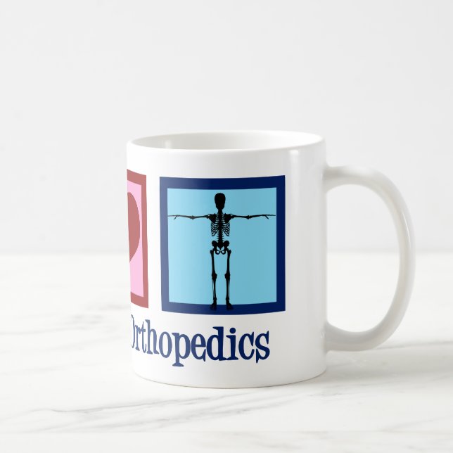 Caneca De Café Ortopedista Peace Love Orthopedics Office (Direita)