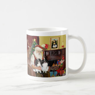 Caneca De Café Os 2 Japanese Chin do Papai Noel
