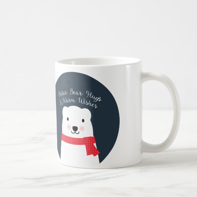 Caneca De Café Os abraços de urso polar e aquecem desejos (Direita)