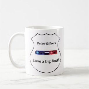Caneca De Café Os agentes da polícia amam um busto grande