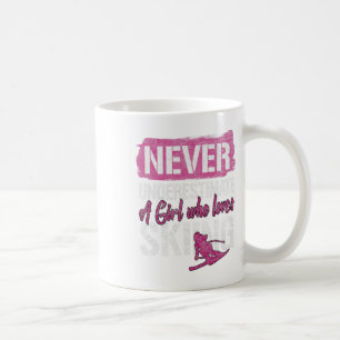 Caneca De Café Os Alojadores De Esqui Nunca Subestimam Uma Menina