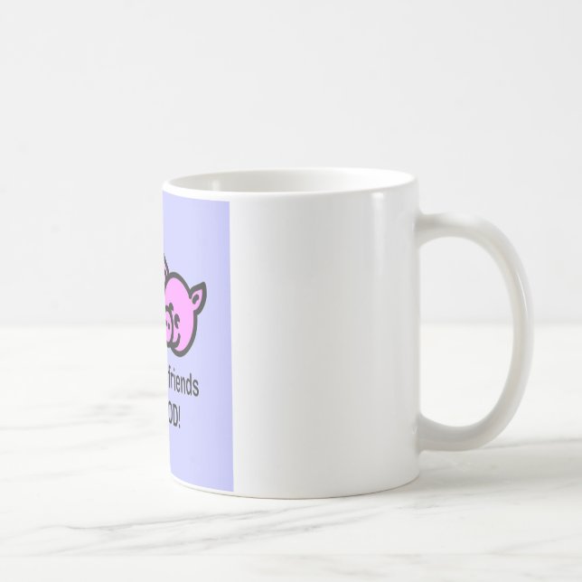 Caneca De Café Os animais são comida dos amigos não! (Direita)