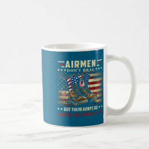 Caneca De Café Os aviadores não se gabam orgulhosa tia força aére