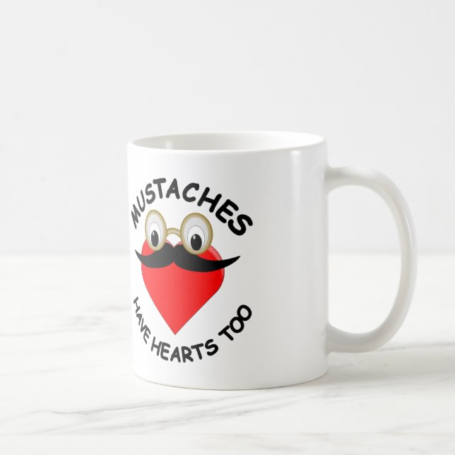 Caneca De Café Os bigodes também têm coração (Direita)