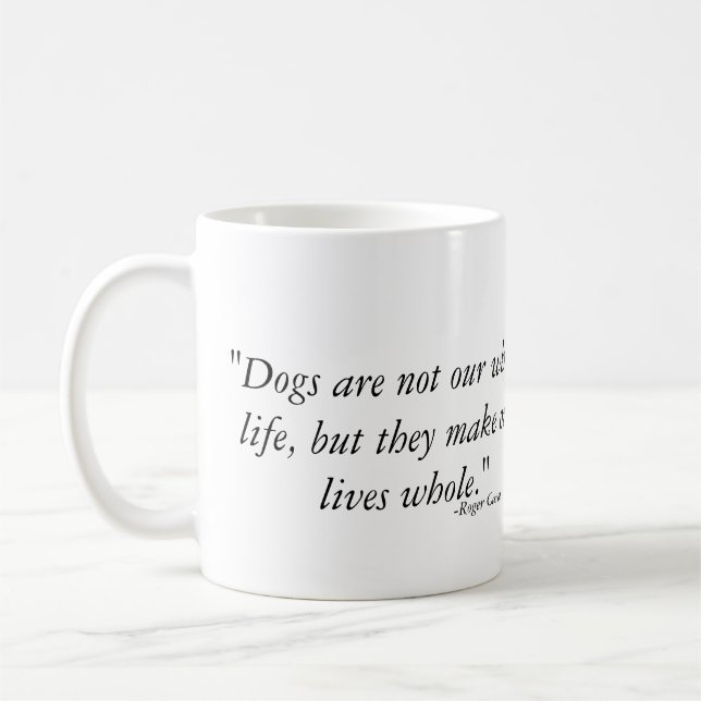 Caneca De Café Os cães fazem nossas vidas inteiras - Weimaraner (Esquerda)