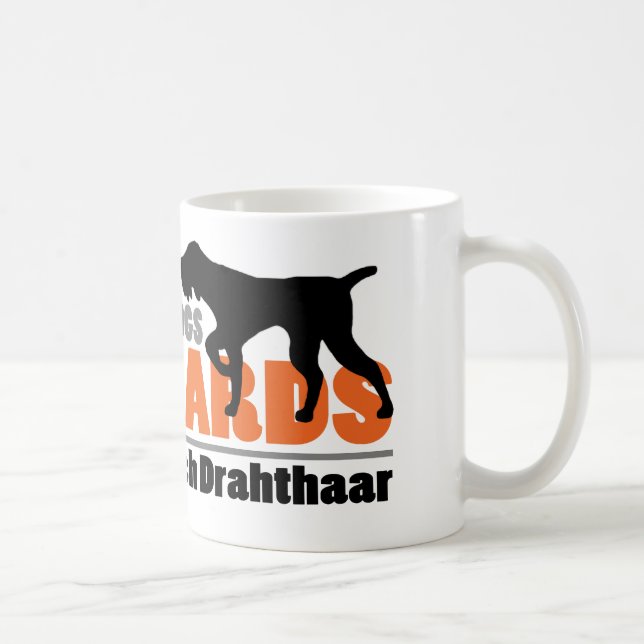 Caneca De Café Os cães reais têm barbas - Deutsch Drahthaar (Direita)