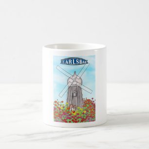 Caneca De Café Os Campos de Flores de Carlsbad Califórnia