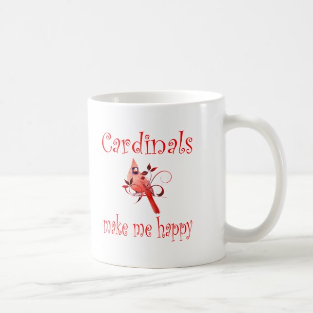Caneca De Café Os cardeais fazem-me feliz (Direita)
