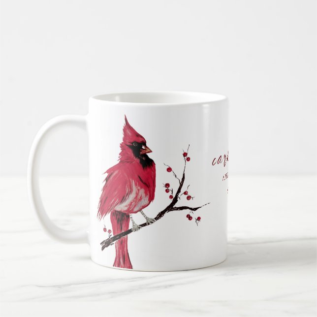 Caneca De Café Os Cardinais Aparecem Quando Os Ângulos Estão Pert (Esquerda)