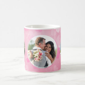 Caneca De Café Os casais cor-de-rosa dos corações adicionam sua