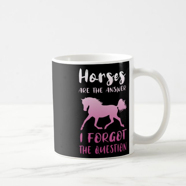 Caneca De Café Os Cavalos São A Resposta Que Esqueci Dos Cavalos. (Direita)