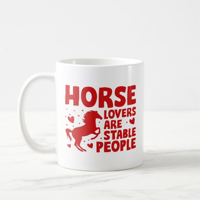 Caneca De Café Os Cavalos São Pessoas Estáveis (Esquerda)