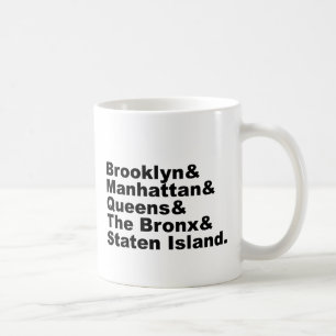 Caneca De Café Os Cinco Distritos de Nova York