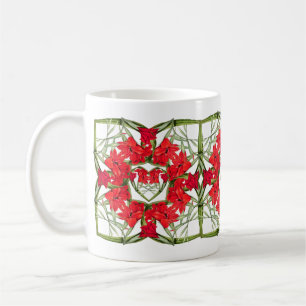 Caneca De Café Os corações florais de Gladiola florescem a cane
