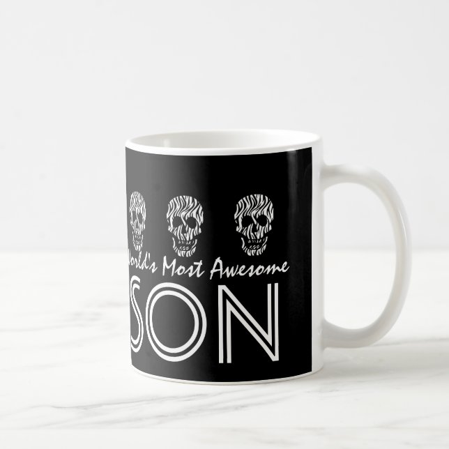 Caneca De Café Os crânios os mais impressionantes V04 da zebra do (Direita)