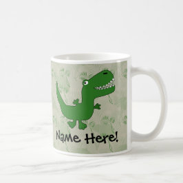 Caneca De Café Os desenhos animados do dinossauro de Rex do