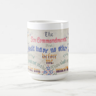Caneca De Café Os Dez Mandamentos