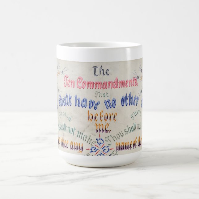 Caneca De Café Os Dez Mandamentos (Centro)