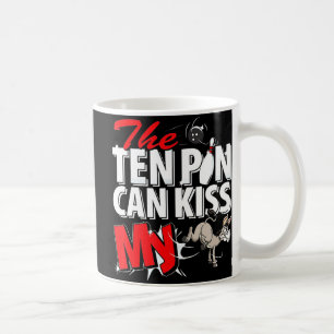 Caneca De Café Os Dez Pinos Podem Beijar Minha Boliche De Donkey