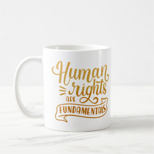 CANECA DE CAFÉ OS DIREITOS HUMANOS SÃO FUNDAMENTAIS
