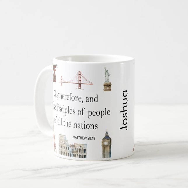 Caneca De Café Os discípulos de presentes JW personalizados (Frente Esquerda)