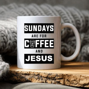 Caneca De Café Os domingos são para o café e Jesus
