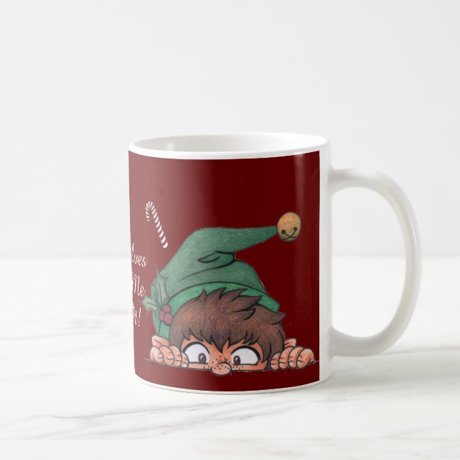 Caneca De Café Os duendes fizeram-me fazê-lo! (Direita)