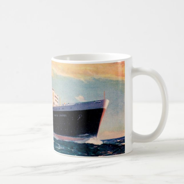 Caneca De Café os Estados Unidos dos ss no mar (Direita)