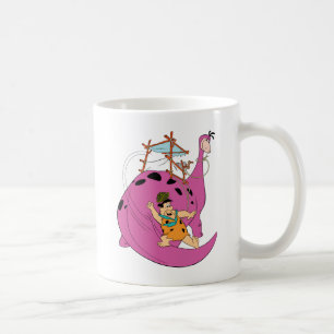Caneca De Café Os Flintstones   Fred que desliza abaixo da cauda