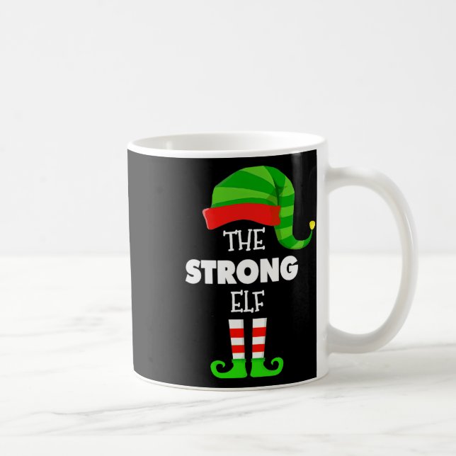 Caneca De Café Os Fortes Pjs De Natal Da Família Do Grupo Elf (Direita)