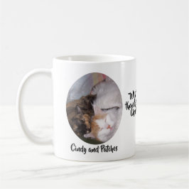 Caneca De Café Os gatos adoram duas fotos e nomes