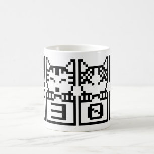 CANECA DE CAFÉ OS GATOS DE 8 BITS M30W