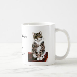 Caneca De Café Os gatos de gato malhado bonitos são bem-vindos
