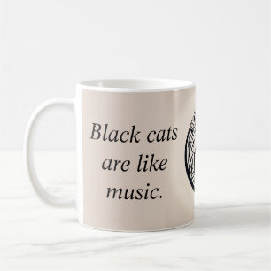 Caneca De Café Os gatos pretos são como um cartão de música