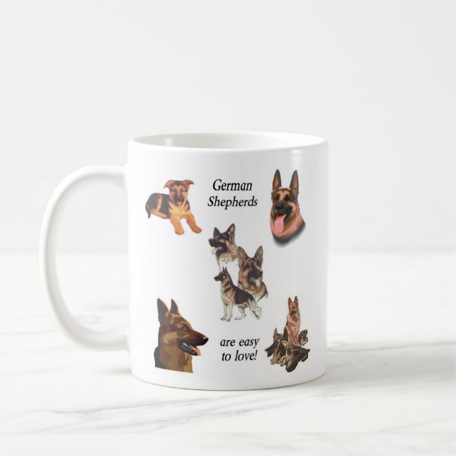 CANECA DE CAFÉ OS GERMAN SHEPHERD SÃO FÁCEIS DE AMAR! (Esquerda)