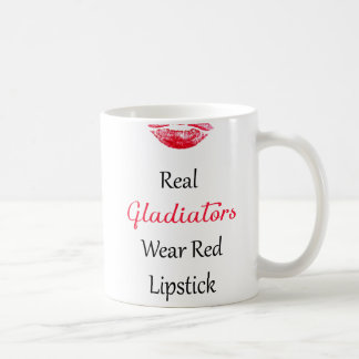 Caneca De Café Os gladiadores reais vestem o batom vermelho