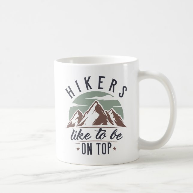 Caneca De Café Os Hikers Gostam De Estar No Topo (Direita)