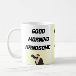 Caneca De Café Os homens engraçados agridem, bom dia dos