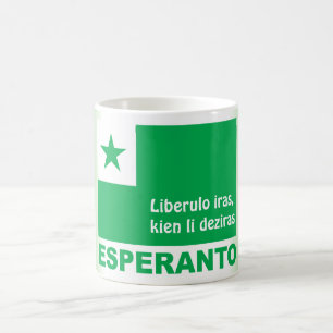 Caneca De Café Os iras do esperanto/do "Liberulo, kien deziras do