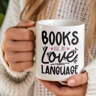 Caneca De Café Os Livros São A Minha Linguagem De Amor Lendo Lega