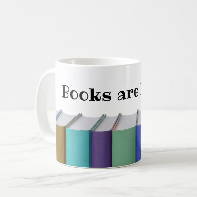 Caneca De Café Os livros são melhores (Frente Esquerda)