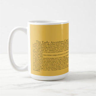 Caneca De Café Os mandamentos dos antepassados adiantados em