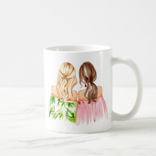 Caneca De Café Os melhores amigos que ganharam loiro e Brunette