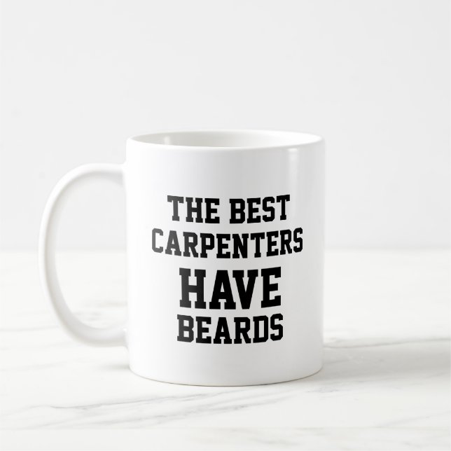 Caneca De Café Os melhores carpinteiros têm barbas (Esquerda)