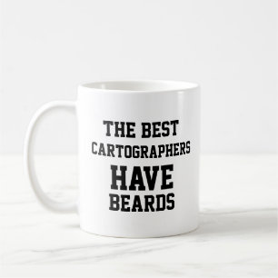 Caneca De Café Os melhores cartógrafos têm barba