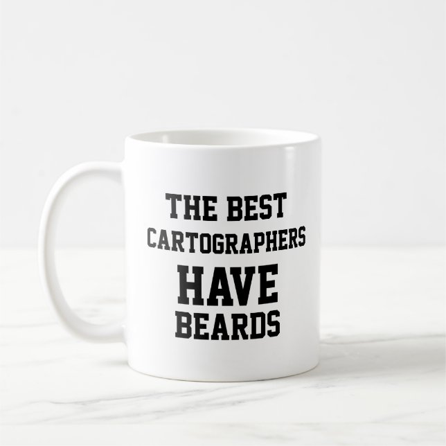 Caneca De Café Os melhores cartógrafos têm barba (Esquerda)