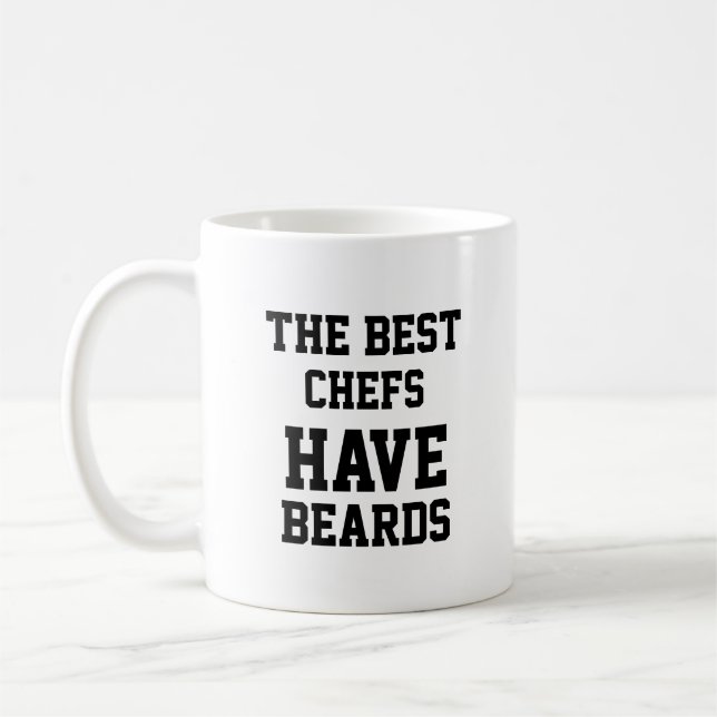 Caneca De Café Os melhores chefs têm barbas (Esquerda)
