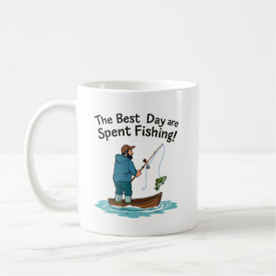Caneca De Café Os Melhores Dias São Passados Pescando