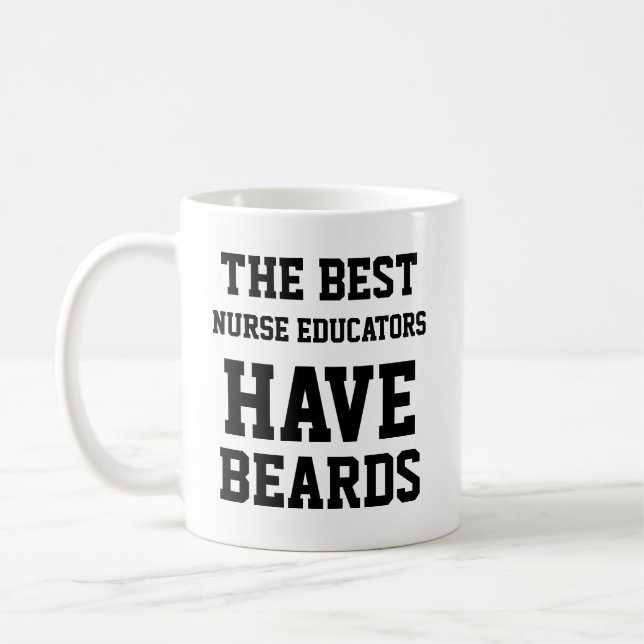 Caneca De Café Os Melhores Educadores de Enfermagem Têm Barbas (Esquerda)